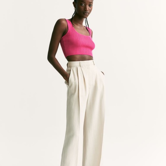 H&M pink ribbed crop top - Picture 4 of 6